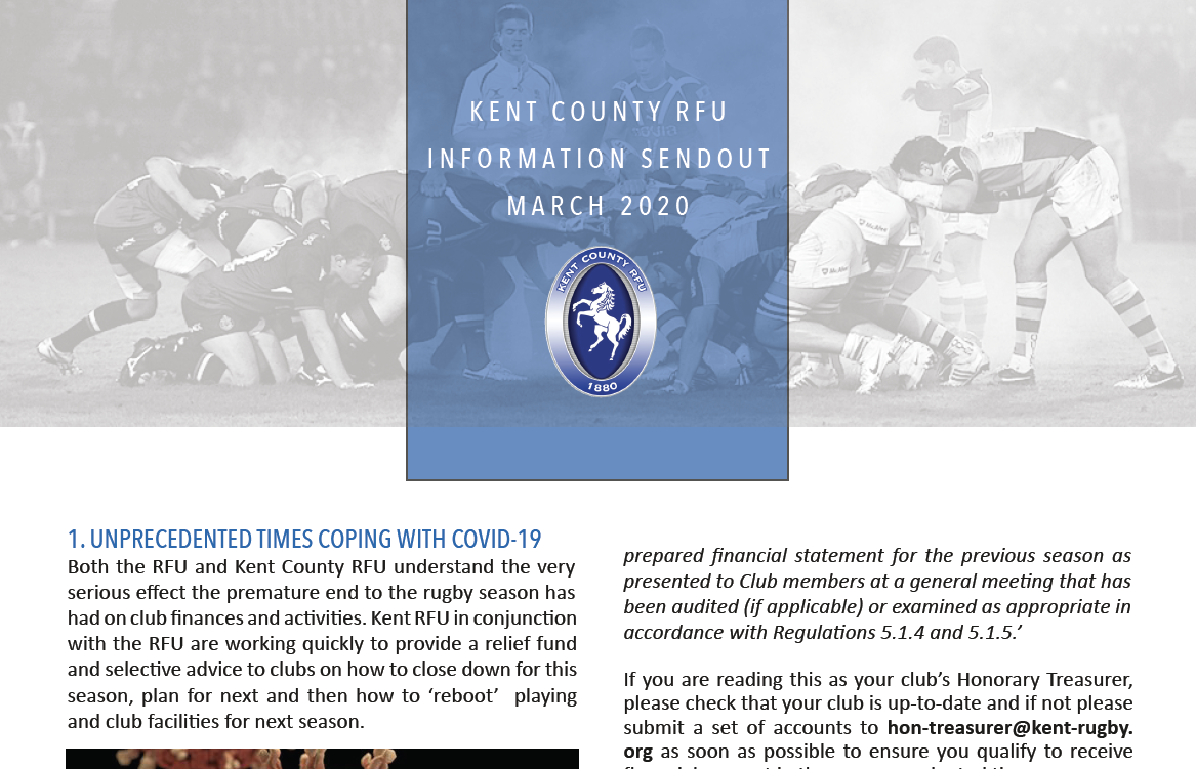Kent County RFU » KCRFU March 2020 Information Sendout